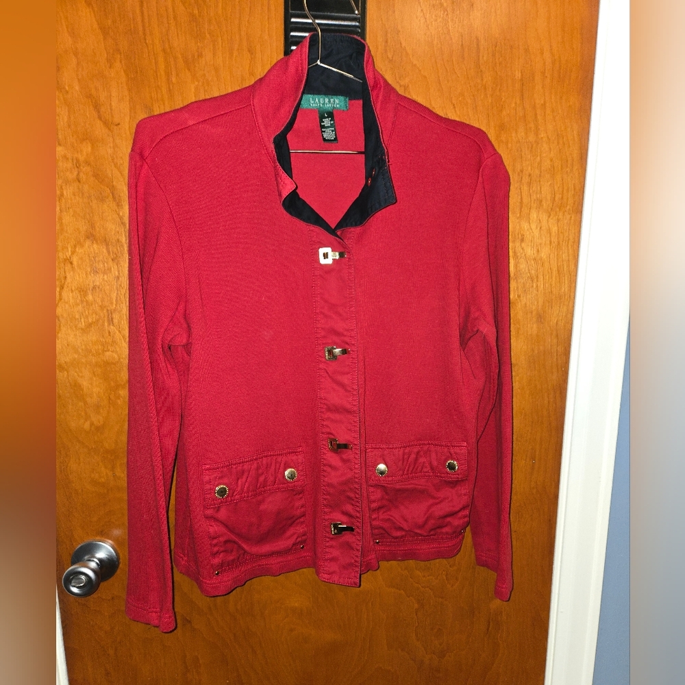 Ralph Lauren Women's Red Utility Sweater